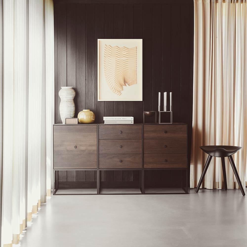 Mid-Century Modern Mogens Lassen ML 42 Stool Brown Oiled Oak for Audo For Sale