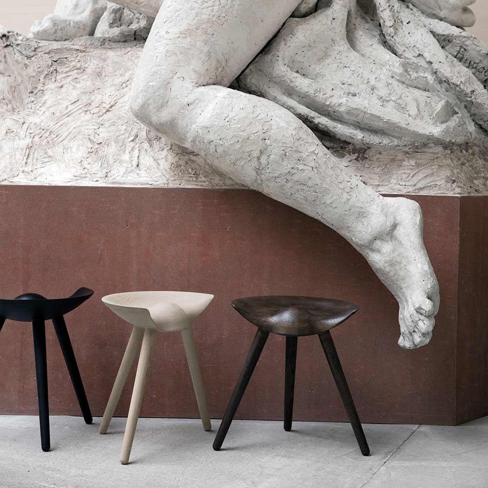 Mogens Lassen ML 42 Stool Brown Oiled Oak for Audo In New Condition For Sale In New York, NY