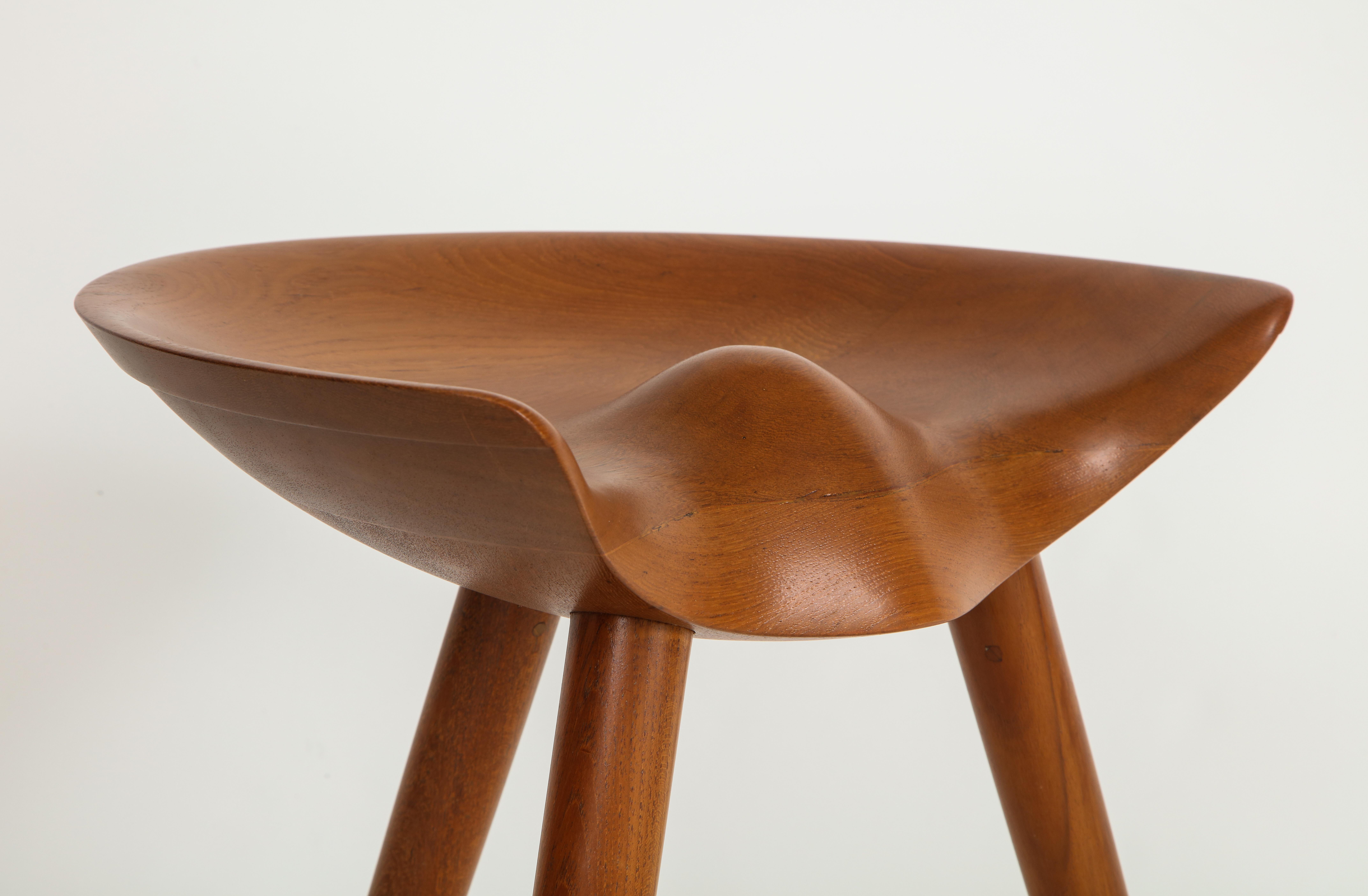 Danois Tabouret Mogens Lassen en teck massif par le danois K. Thomsen, 1942 en vente
