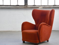 Mogens Lassen Style Danish 1940s Highback Lounge Chair