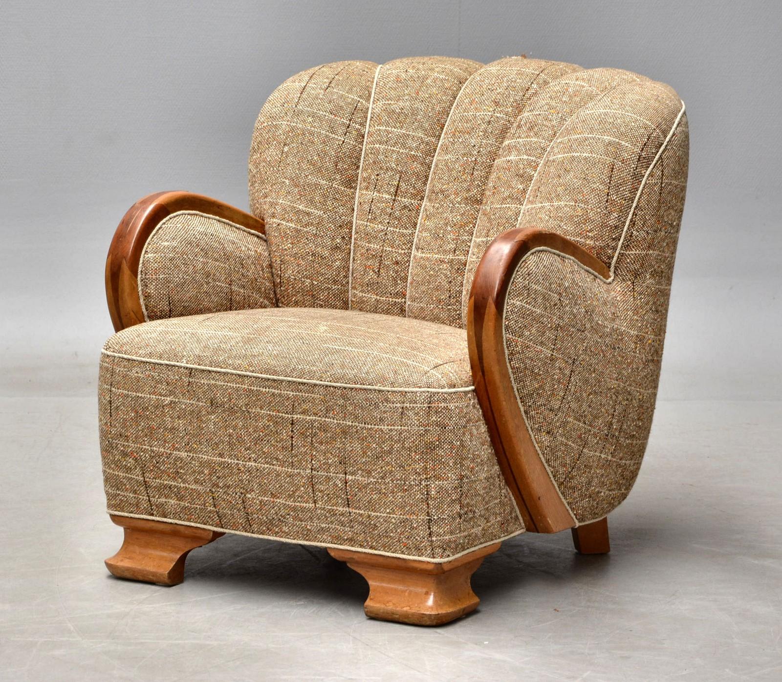 Mid-Century Modern Mogens Lassen Style Danish Midcentury Lounge or Club Chair, 1940s