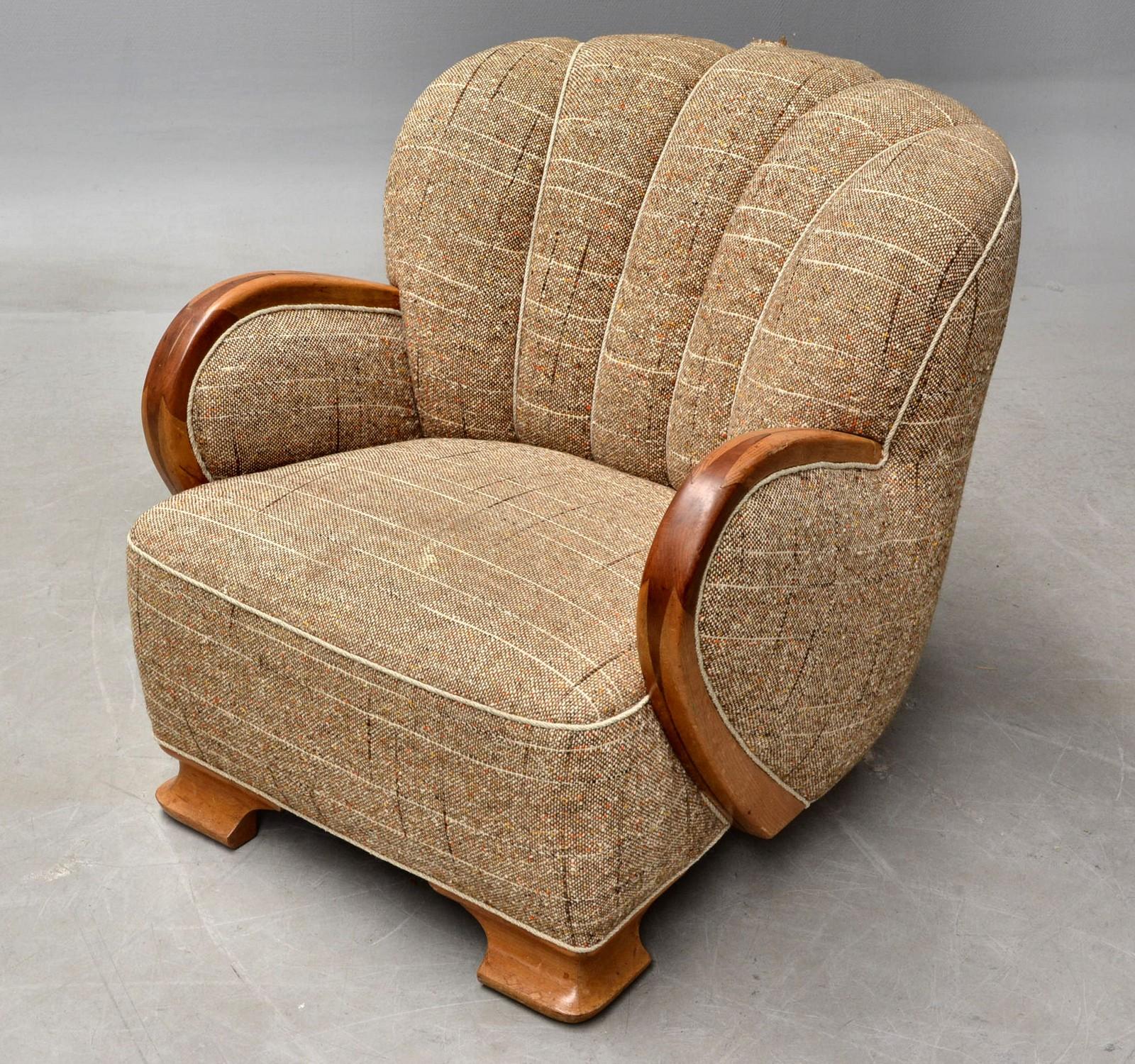 Mid-20th Century Mogens Lassen Style Danish Midcentury Lounge or Club Chair, 1940s