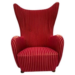 Mogens Lassen Style High-Back Lounge Chair