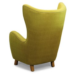 Mogens Lassen Style High-Backed Lounge Chair, Armchair, 1940, Danish Furniture