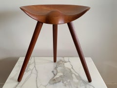 Tabouret en teck de Mogens Lassen pour K. Thomsen, Danemark