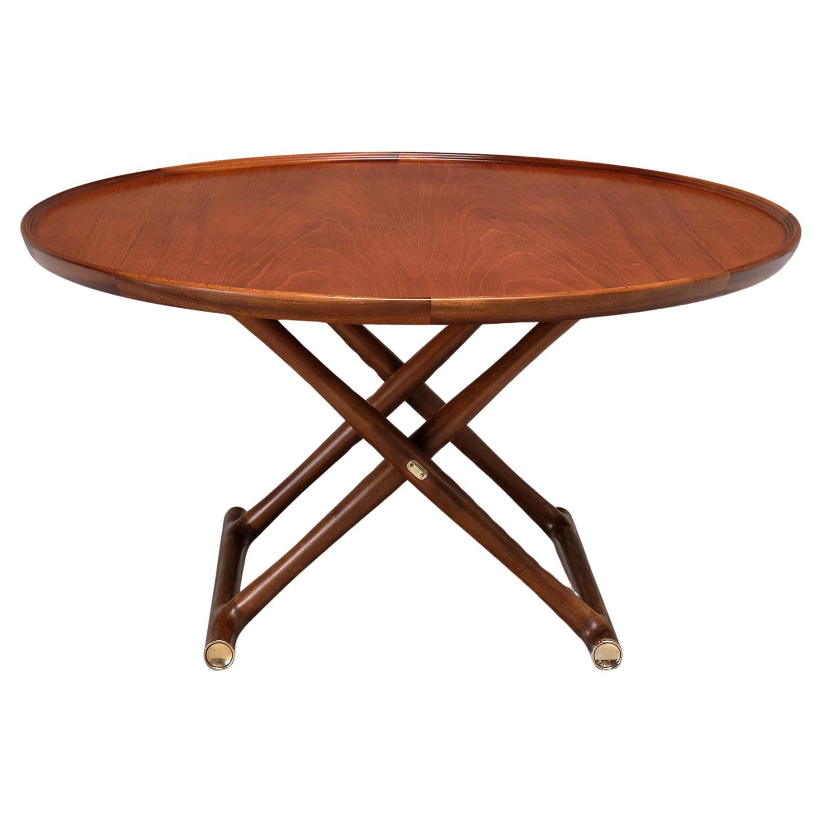 Mogens Lassen 'Egyptian' Coffee Table, Teak and Brass, A.J. Iversen, Denmark