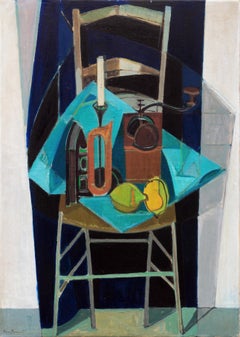 'Still Life with Coffee Grinder', Royal Danish Academy, Post Impressionist Oil