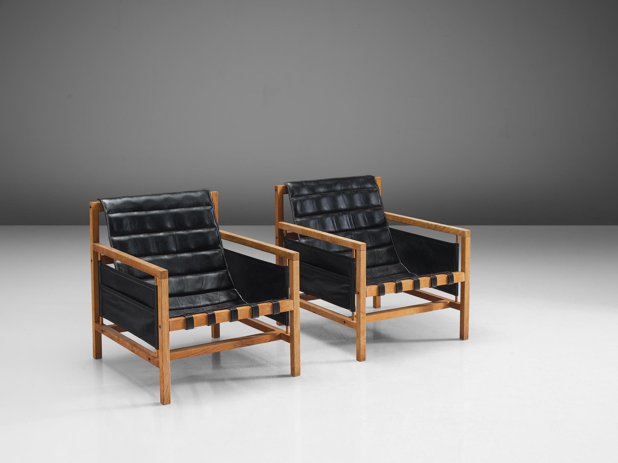 Danish Mogens Plum & Kay Iversen for Poul Hundevad Lounge Chairs 'PH81' in Leather