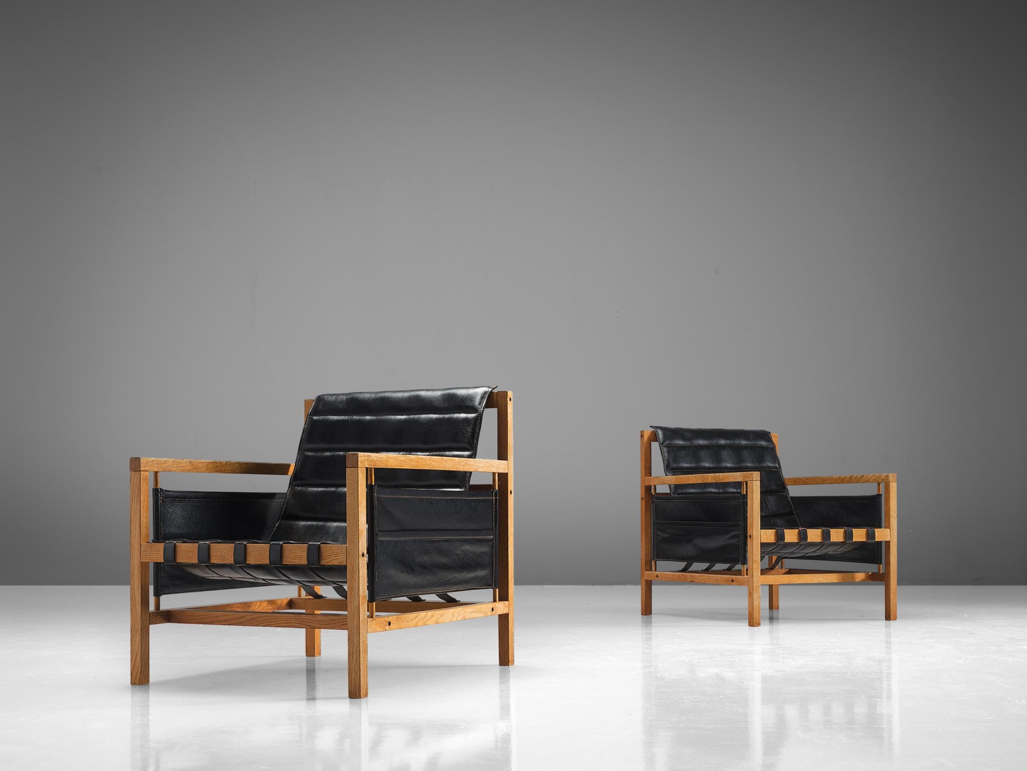 Mid-20th Century Mogens Plum & Kay Iversen for Poul Hundevad Lounge Chairs 'PH81' in Leather