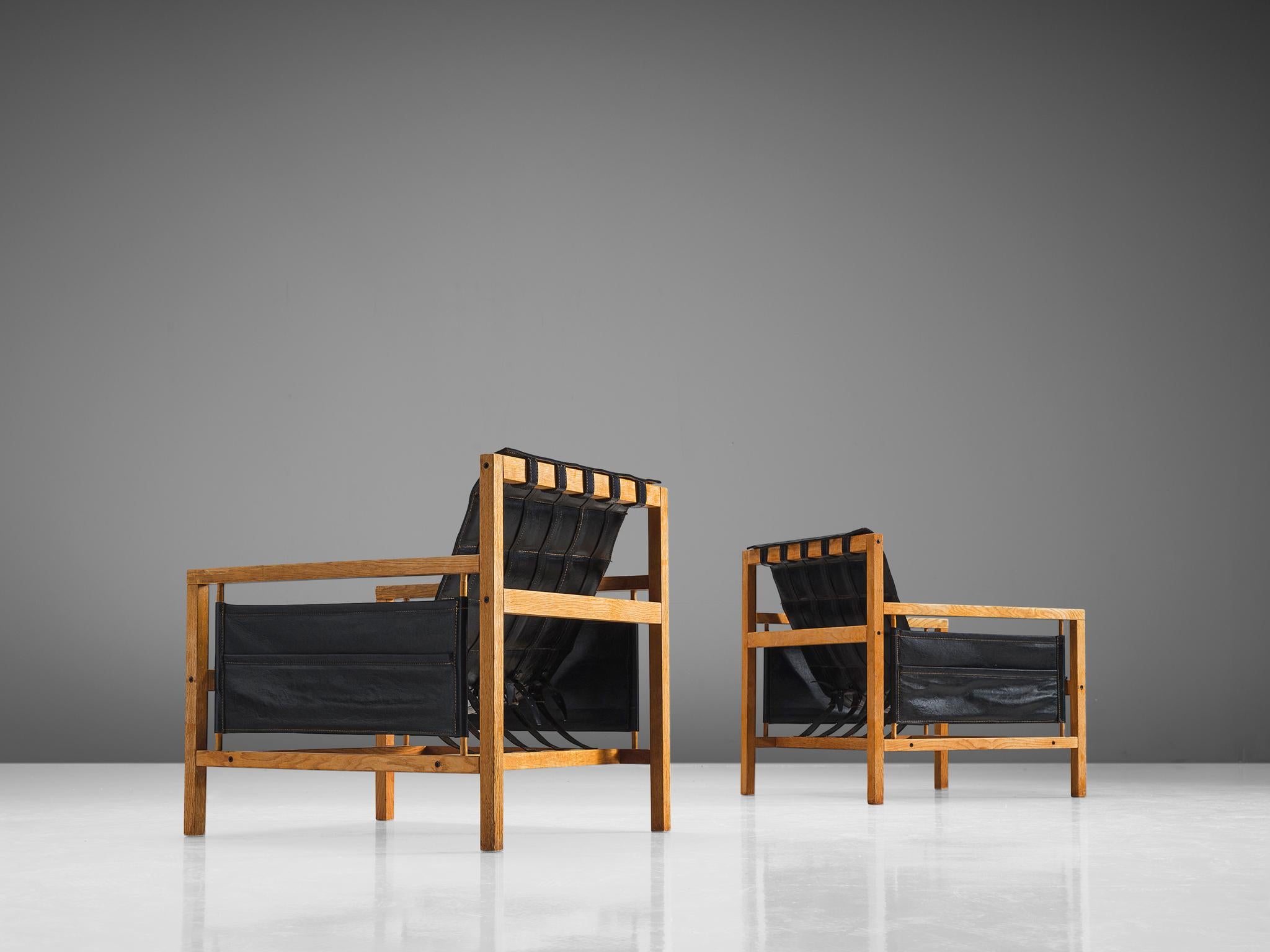 Mogens Plum & Kay Iversen for Poul Hundevad Lounge Chairs 'PH81' in Leather 3