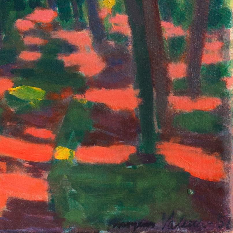 'Expressionist Woodland', Paris, Morocco, Danish Royal Academy, Charlottenborg - Painting by Mogens Valeur