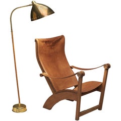 Mogens Voltelen 'Copenhagen Chair' in Original Leather and Lisa Johansson Lamp