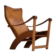 Mogens Voltelen 'Copenhagen' Loungesessel aus patiniertem cognacfarbenem Leder