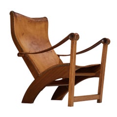 Sillón Mogens Voltelen "Copenhague" de cuero coñac patinado