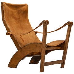 Mogens Voltelen 'Copenhagen' Lounge Chair in Patinated Cognac Leather