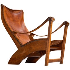 Mogens Voltelen for Ivan Schlechter 'Copenhagen' Lounge Chair Leather and Teak