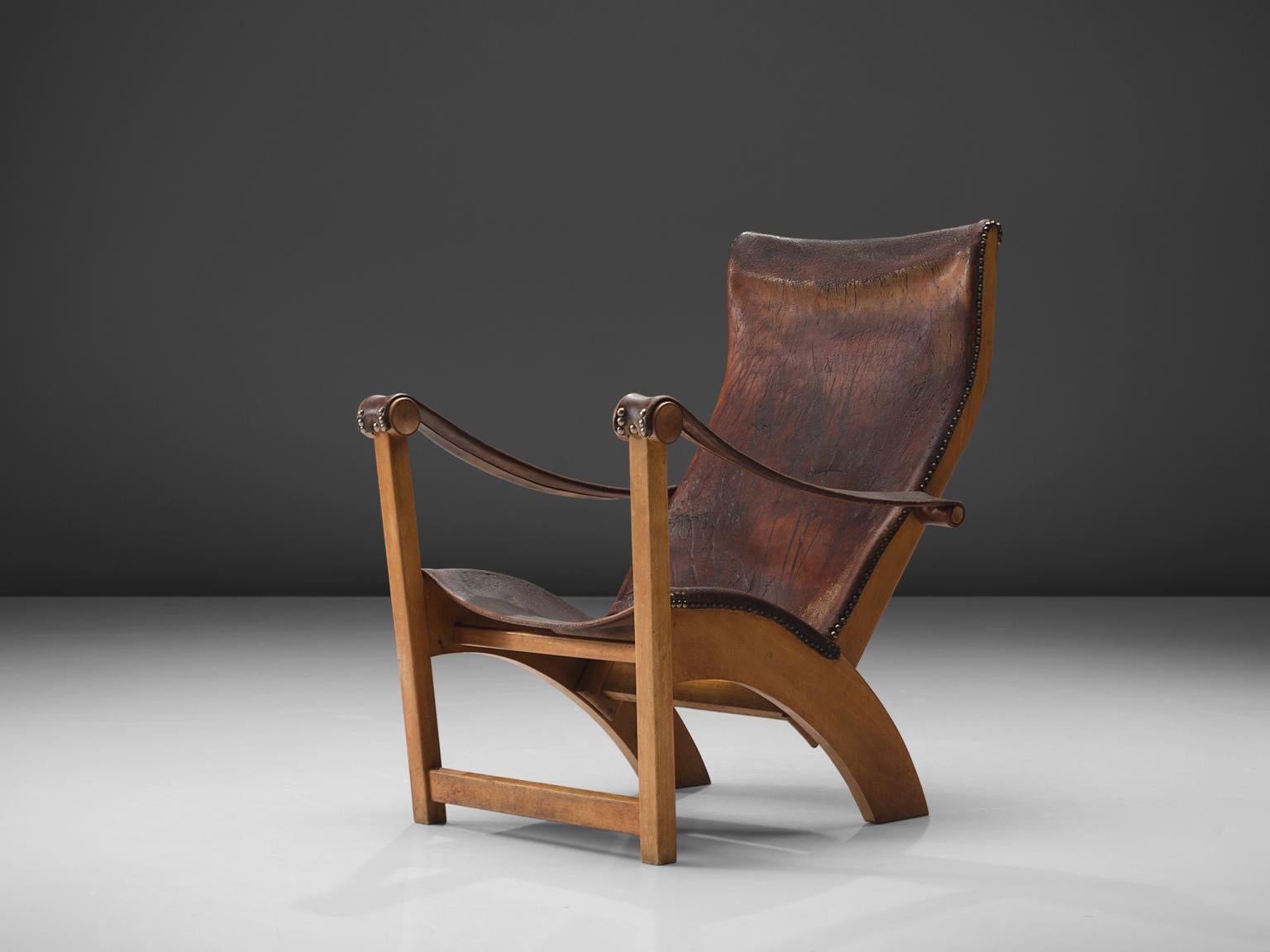 Danish Mogens Voltelen for Niels Vodder 'Copenhagen Chair' in Original Leather