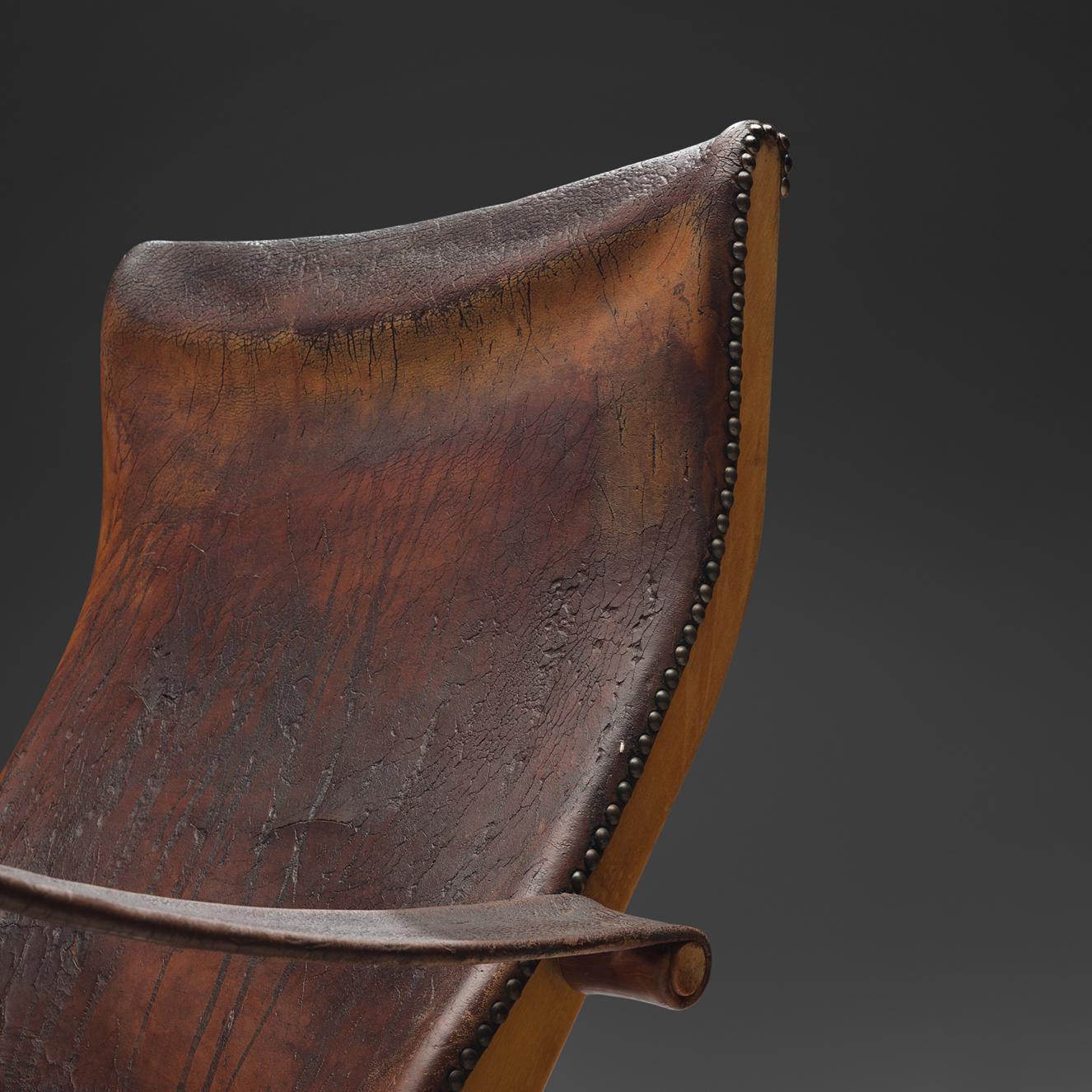 Mogens Voltelen for Niels Vodder 'Copenhagen Chair' in Original Leather 1