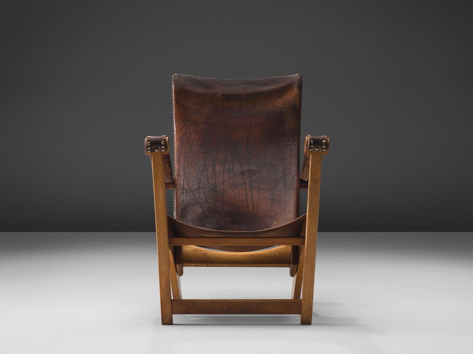Mogens Voltelen for Niels Vodder 'Copenhagen Chair' in Original Leather 3