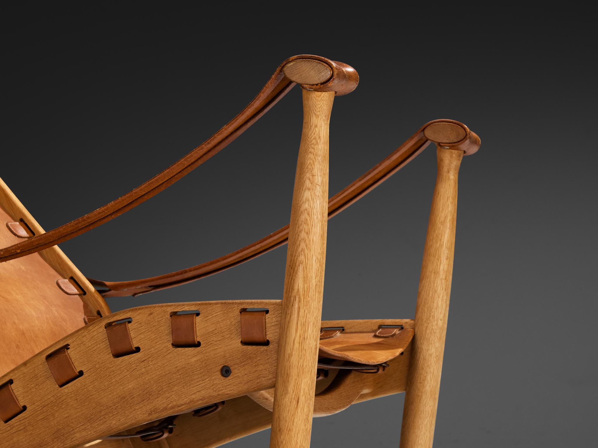 Danese Mogens Voltelen per Niels Vodder Sedia da salotto 'Copenhagen II' in Oak e pelle in vendita