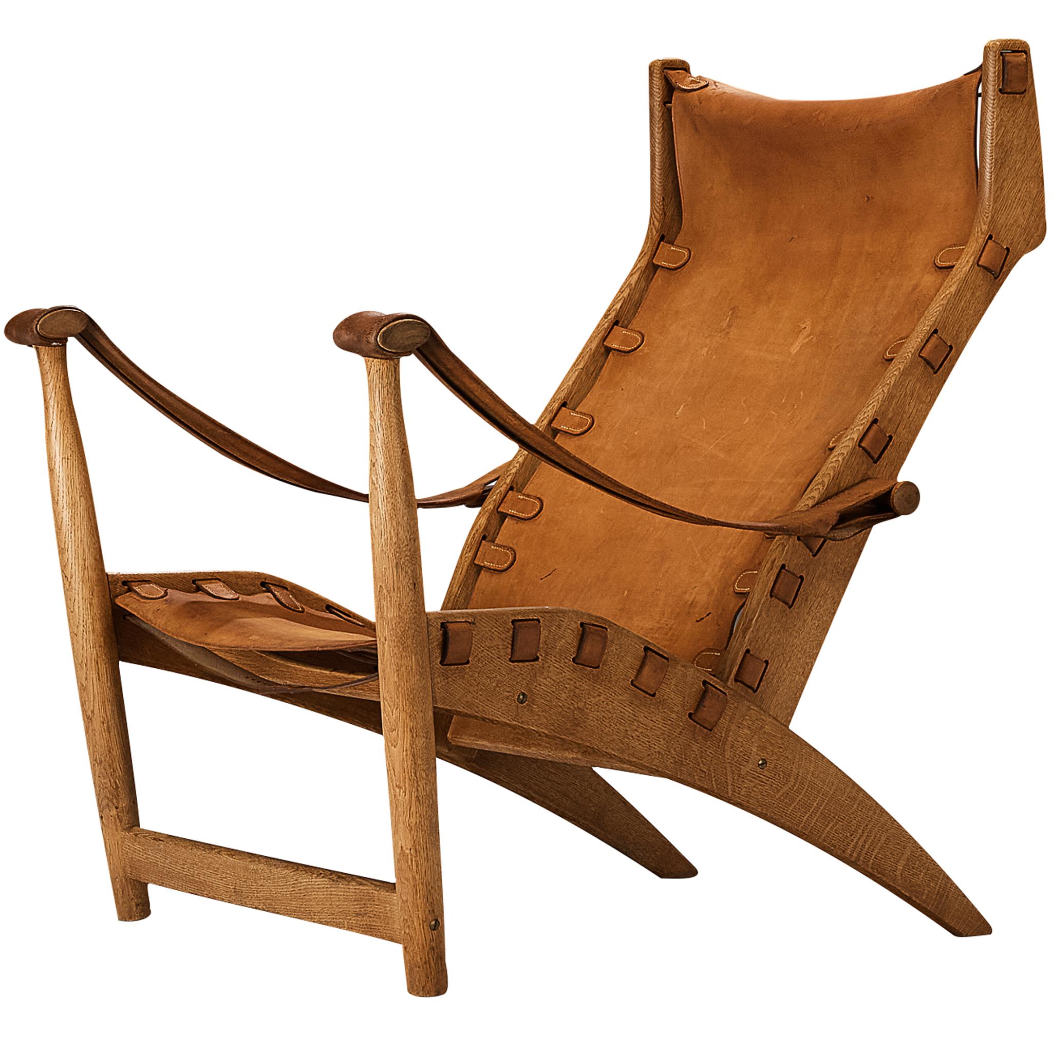 Mogens Voltelen for Niels Vodder 'Copenhagen II' Lounge Chair in Oak and Leather