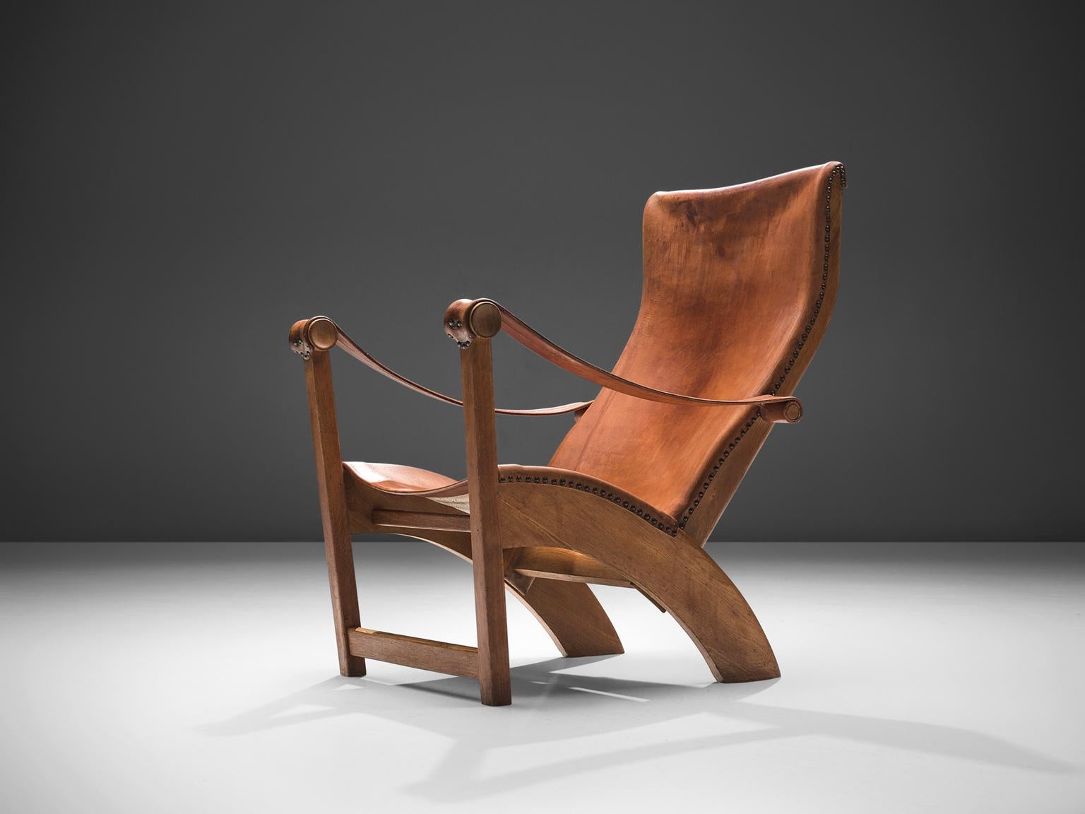 Scandinavian Modern Mogens Voltelen for Niels Vodder Original Patinated 'Copenhagen Chair'