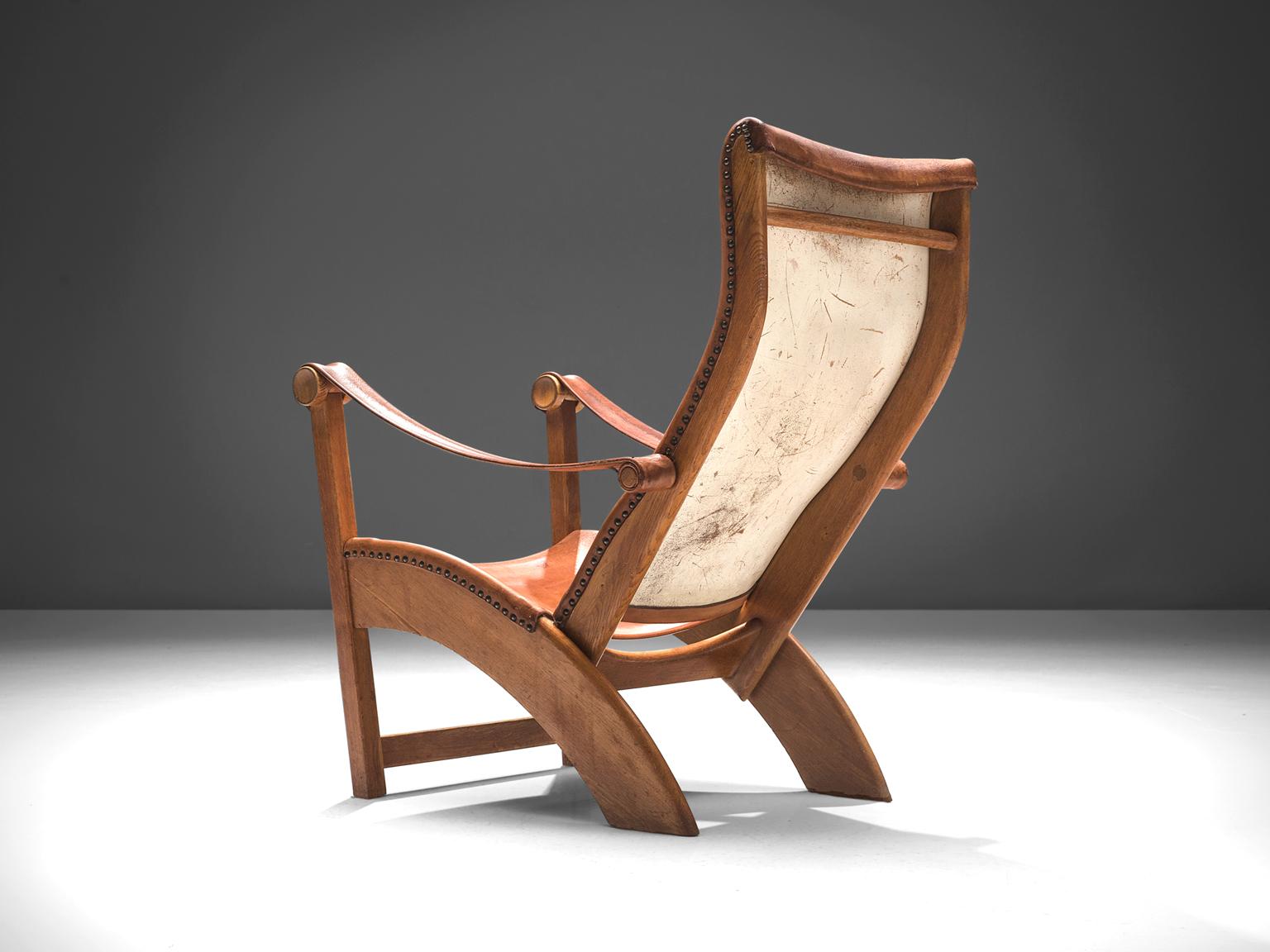 Danish Mogens Voltelen for Niels Vodder Original Patinated 'Copenhagen Chair'