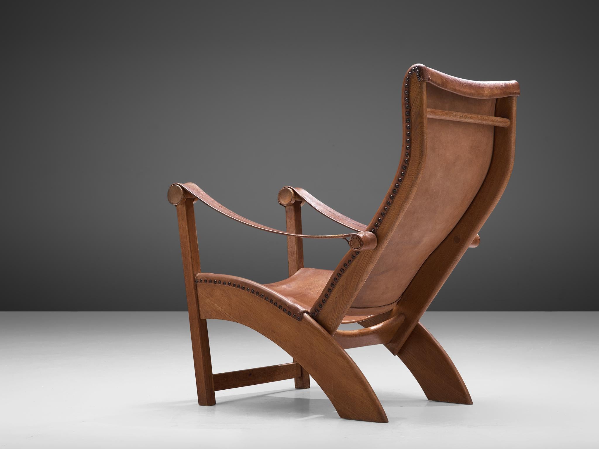 Danish Mogens Voltelen for Niels Vodder Original Patinated 'Copenhagen Chair'