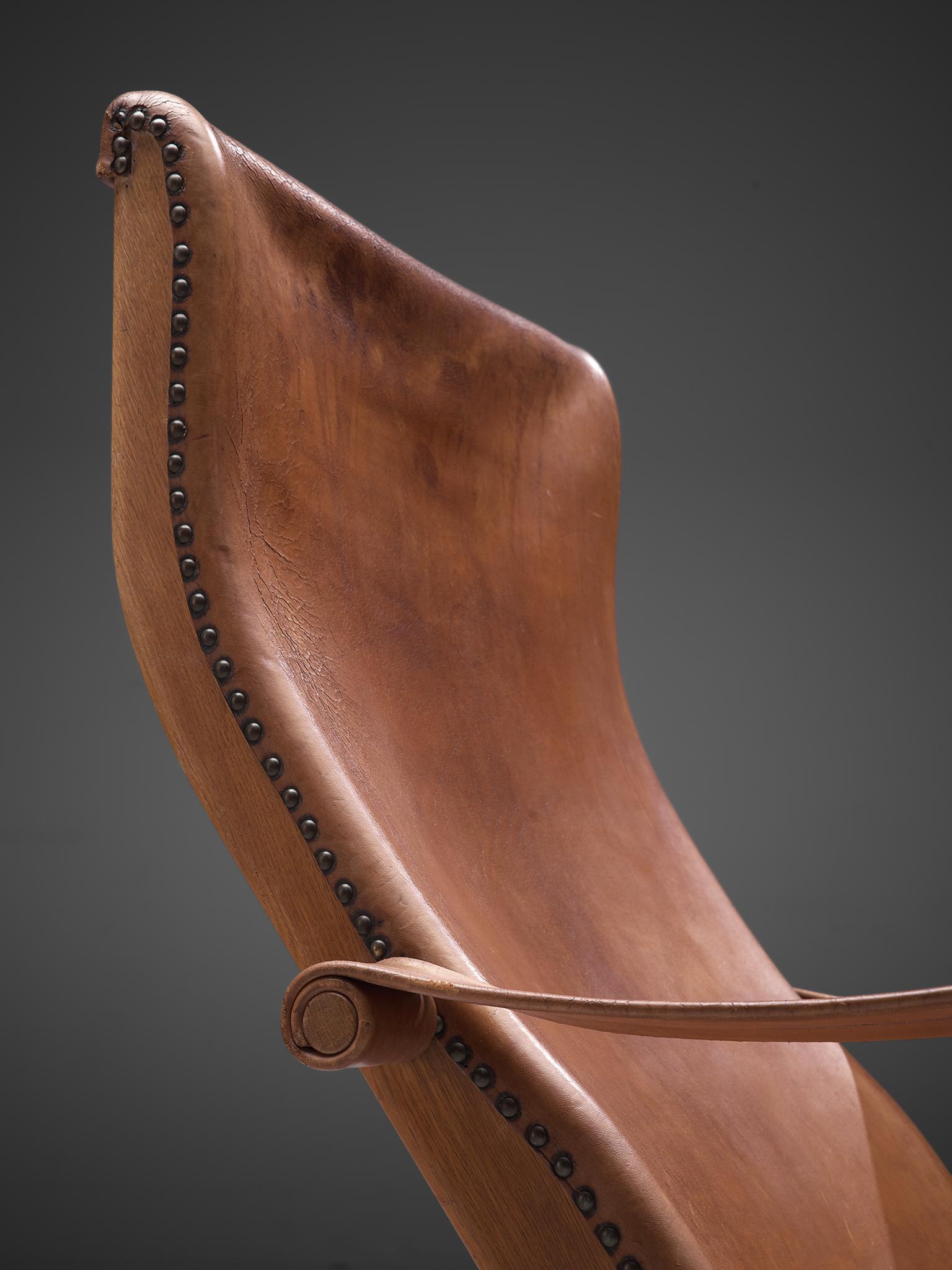 Mogens Voltelen for Niels Vodder Original Patinated 'Copenhagen Chair' 1