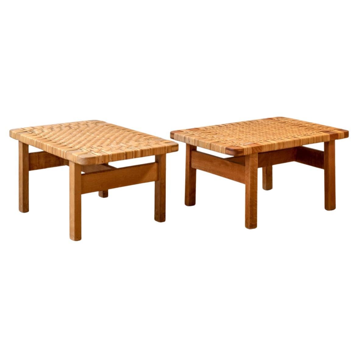 Mogensen 5273 Coffee Tables in Oak and Cane For Sale