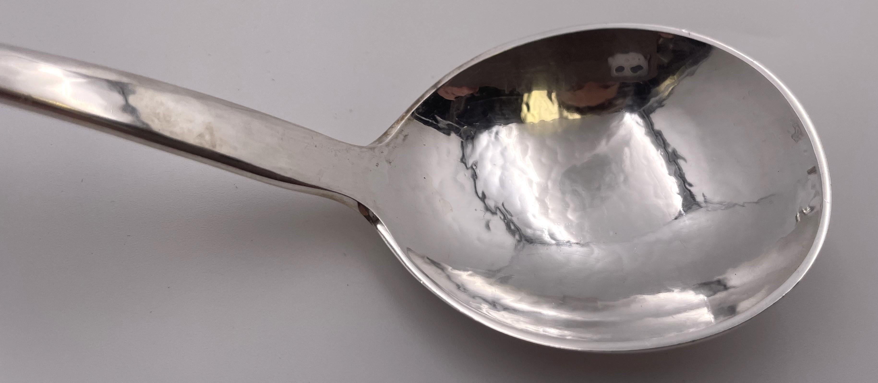 Danish Mogensen Jensen Blossom Style Sterling Silver Serving Ladle Spoon For Sale