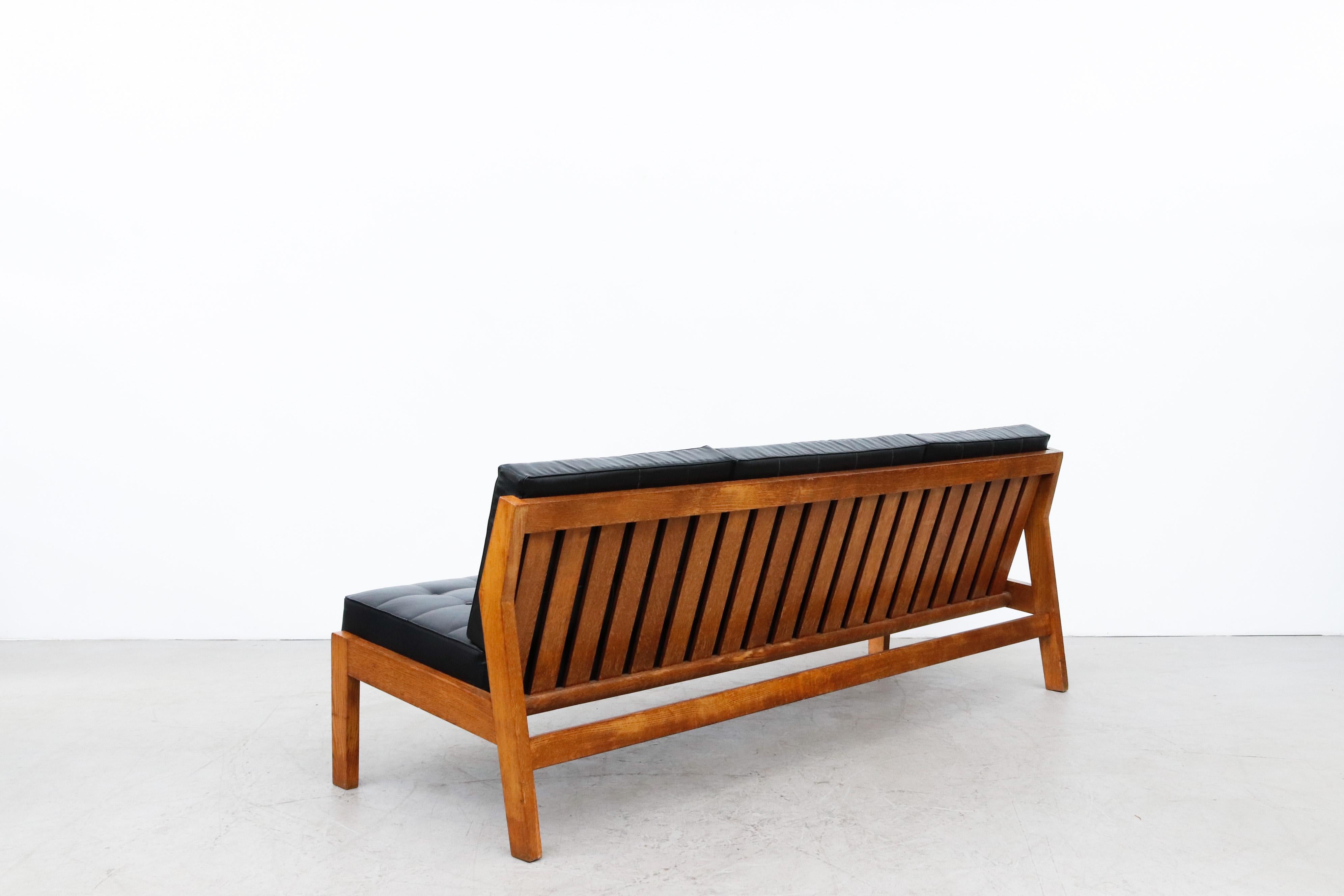armless bench with back