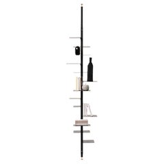 Mogg – ADELAIDE METAL – Floor-to-Ceiling Bookshelf – Matte Black Lacquered Metal