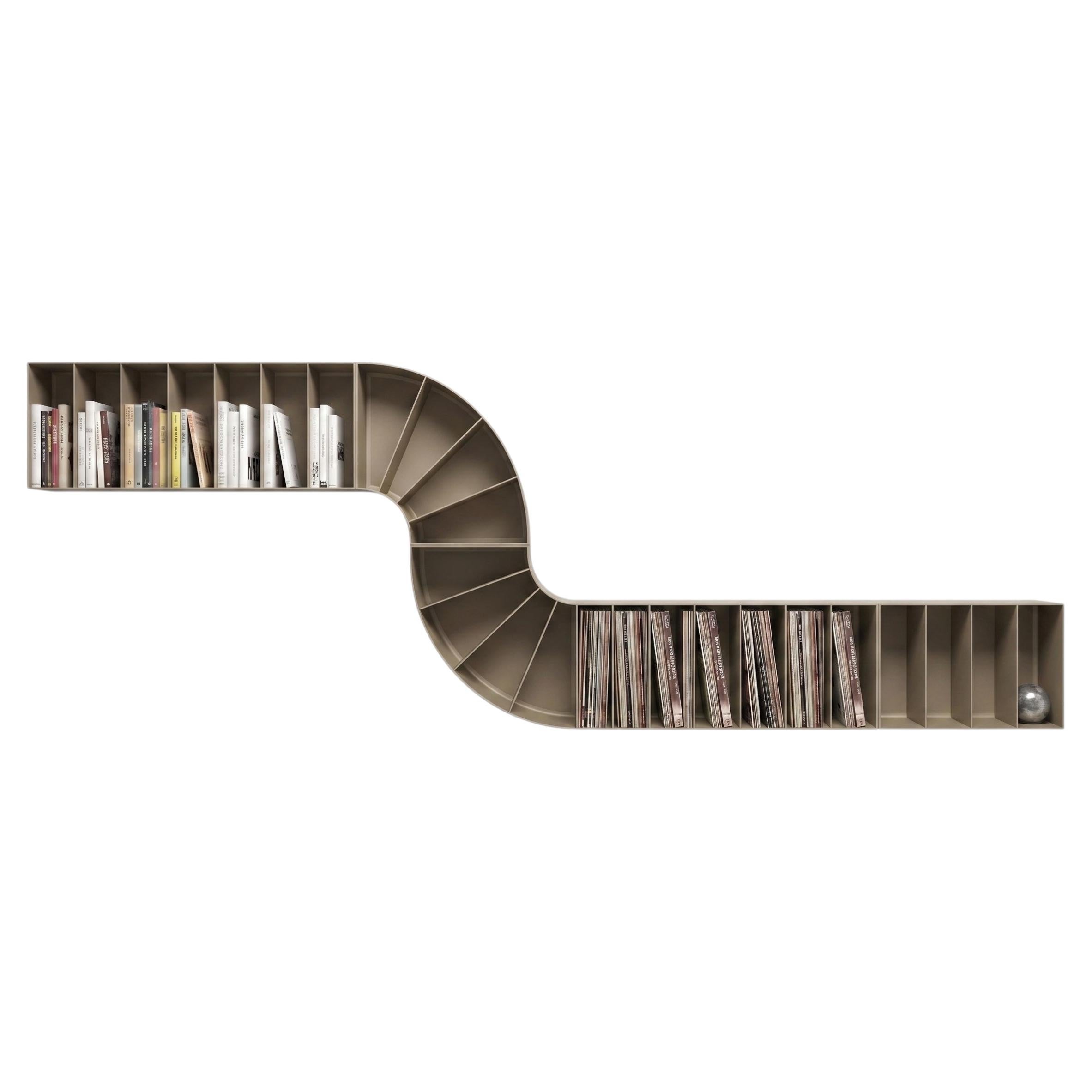 Mogg Binaria Composition 1 Wall-Mounted Modular Bookcase – Champagne - DSIGNIO