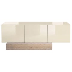 Mogg Block Sideboard – Design Bellavista & Piccini Glossy RAL 1013 / Travertine