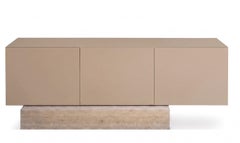 Credenza Mogg Block – Design Bellavista & Piccini, finitura opaca RAL 1019 / travertino