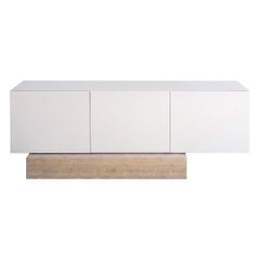 Mogg Block Sideboard – Design Bellavista & Piccini - Matt RAL 9016 / Travertine