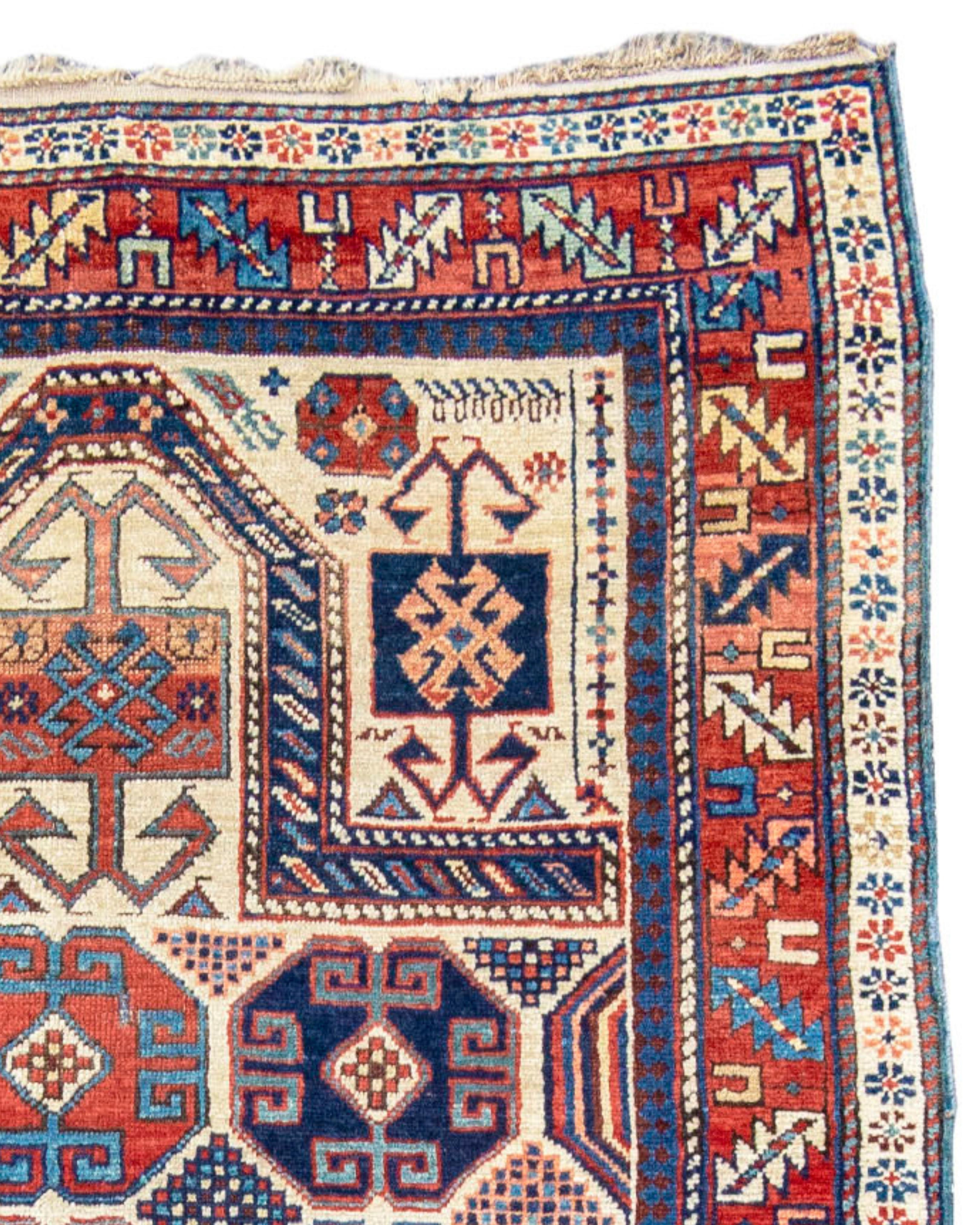 Exceptional Antique Moghan Prayer Rug, 19th Century In Excellent Condition For Sale In San Francisco, CA
