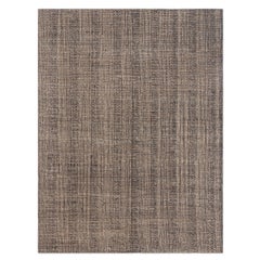 “Moghar Kaffrine” Handwoven Jute Flatweave Rug (charcoal) by Christiane Lemieux