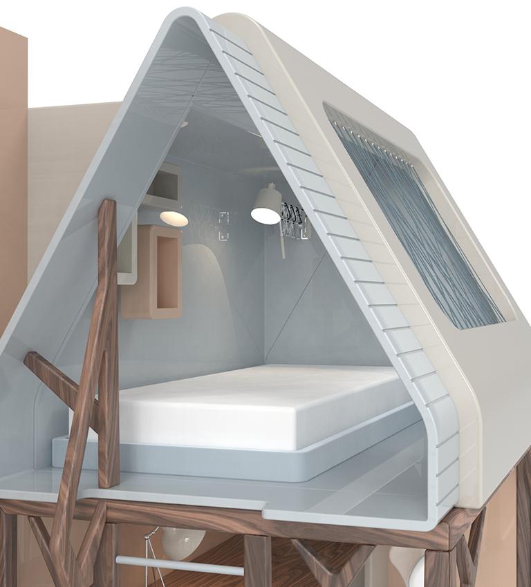 bed with playhouse