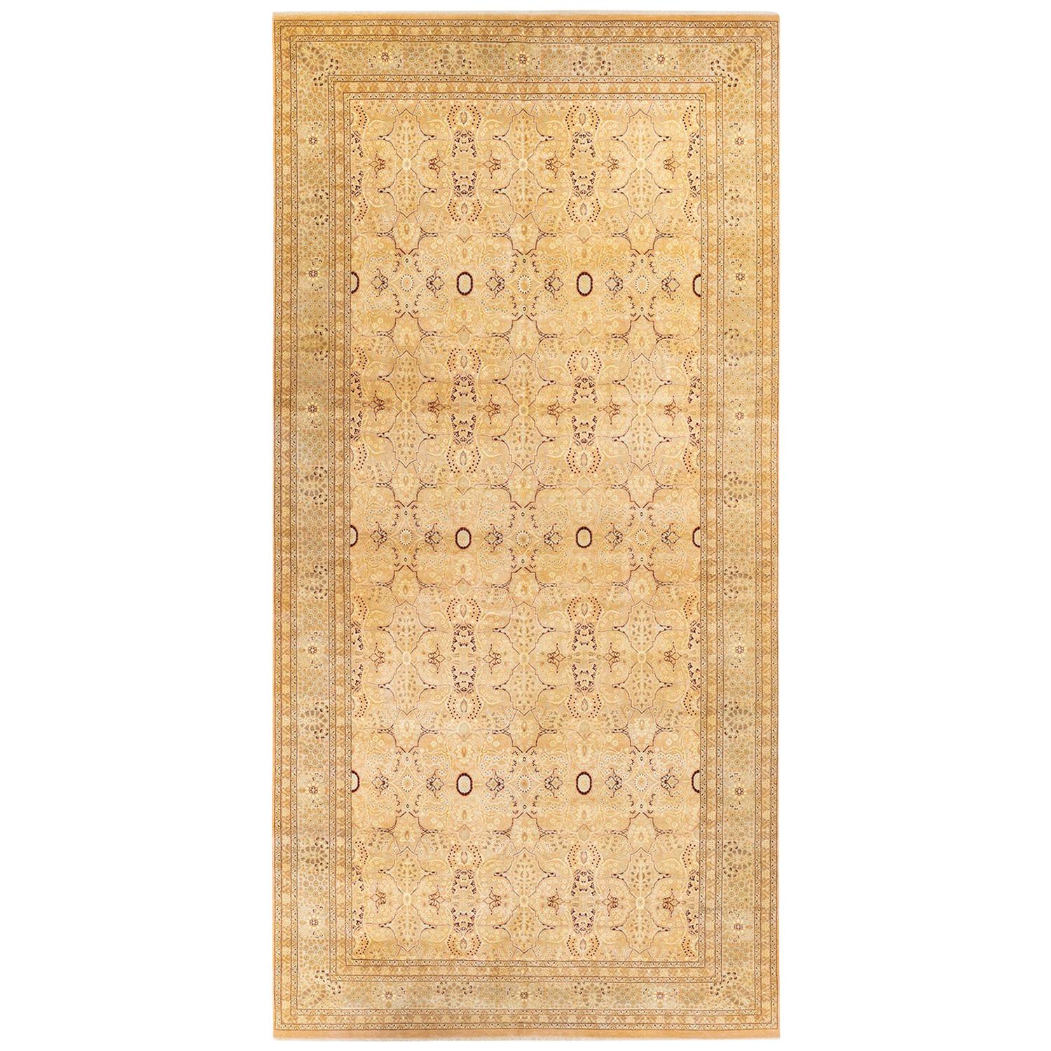 Mogul, One-of-a-Kind Hand-Knotted Area Rug  - Beige, 8' 1" x 16' 10" For Sale