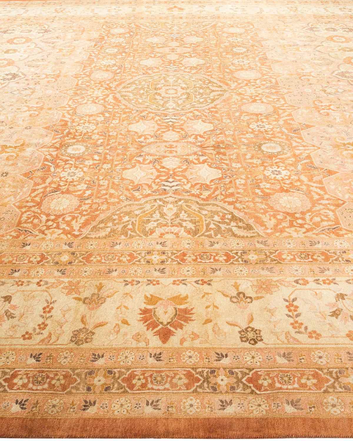 Mogul, One-of-a-Kind Hand-Knotted Area Rug, Brown In New Condition For Sale In Norwalk, CT