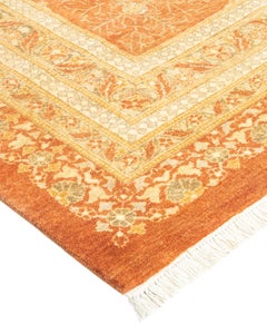 Mogul Hand-Knotted Area Rug, Wool, Brown, 12' 3" x 18' 1", Pakistan