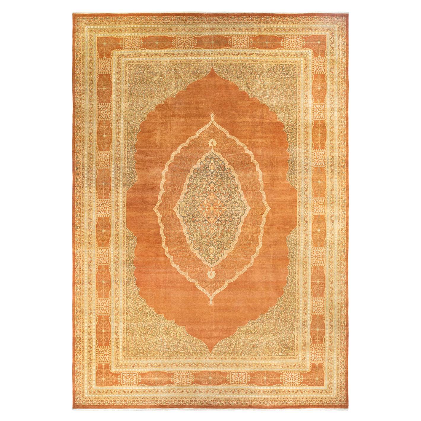 Mogul, One-of-a-Kind Hand-Knotted Area Rug, Brown For Sale