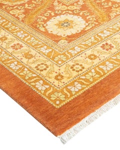 Mogul Hand-Knotted Area Rug, Wool, Brown, 12' 5" x 17' 9", Pakistan