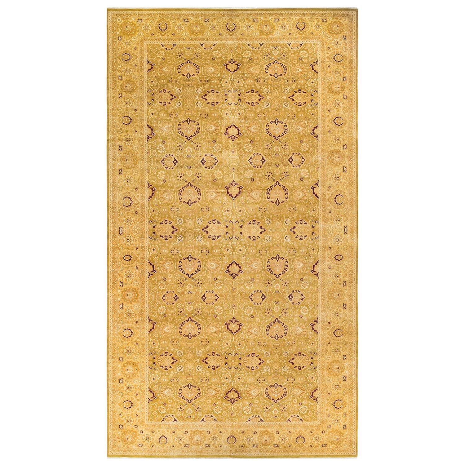Mogul, One-of-a-Kind Hand-Knotted Area Rug, Green For Sale