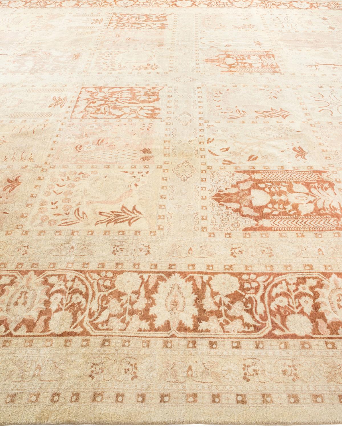 Mogul, One-of-a-Kind Hand-Knotted Area Rug, Ivory In New Condition For Sale In Norwalk, CT