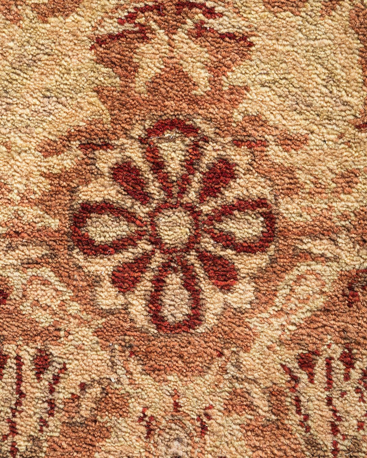 Mogul, handgeknüpfter Teppich, rosa, Unikat (Pakistanisch) im Angebot