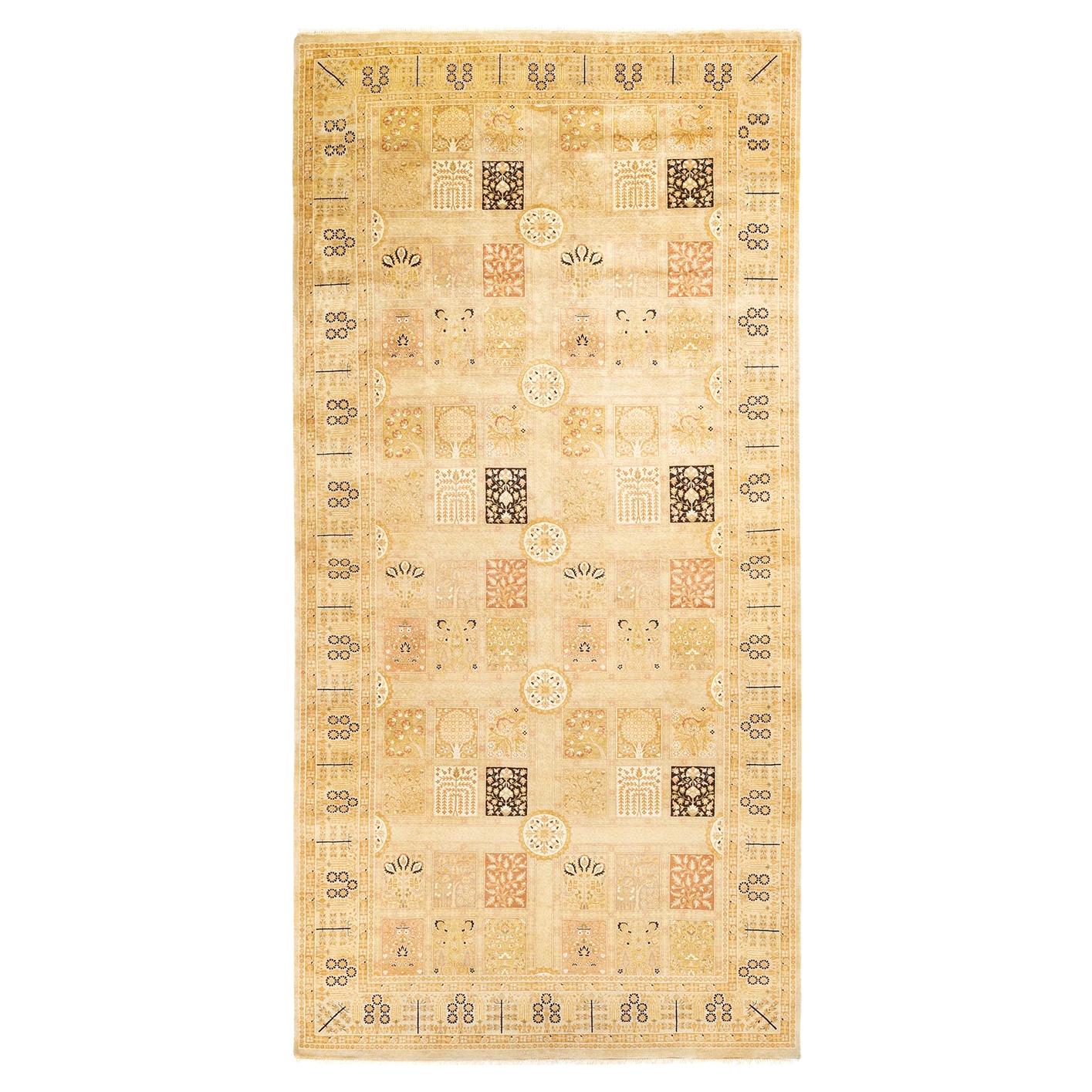 Mogul, One-of-a-kind Hand-Knotted Runner  - Ivory, 6' 1" x 12' 7"