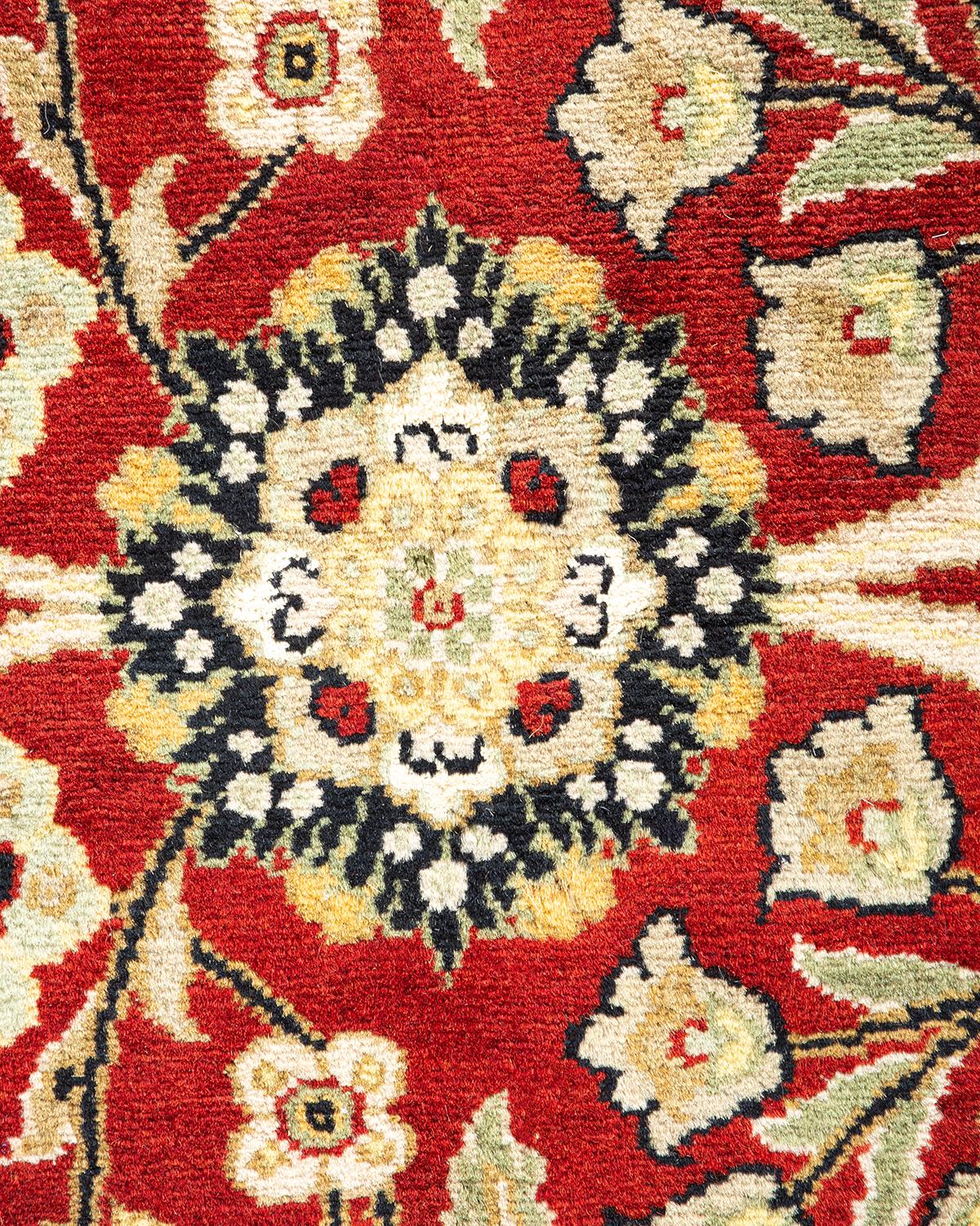 Pakistani Mogul, One-of-a-Kind Hand-Knotted Runner, Red For Sale
